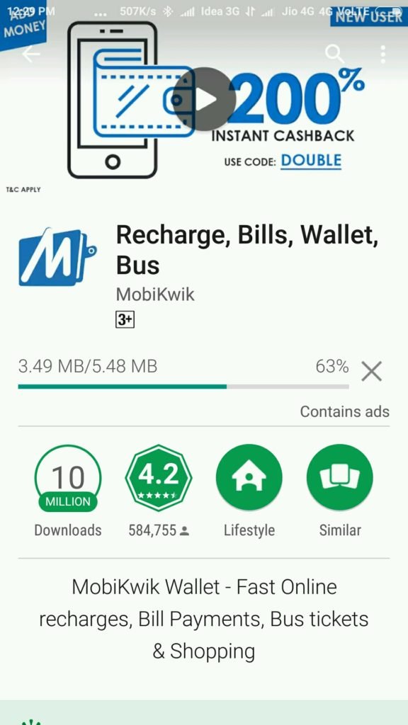 Install mobikwik app 1