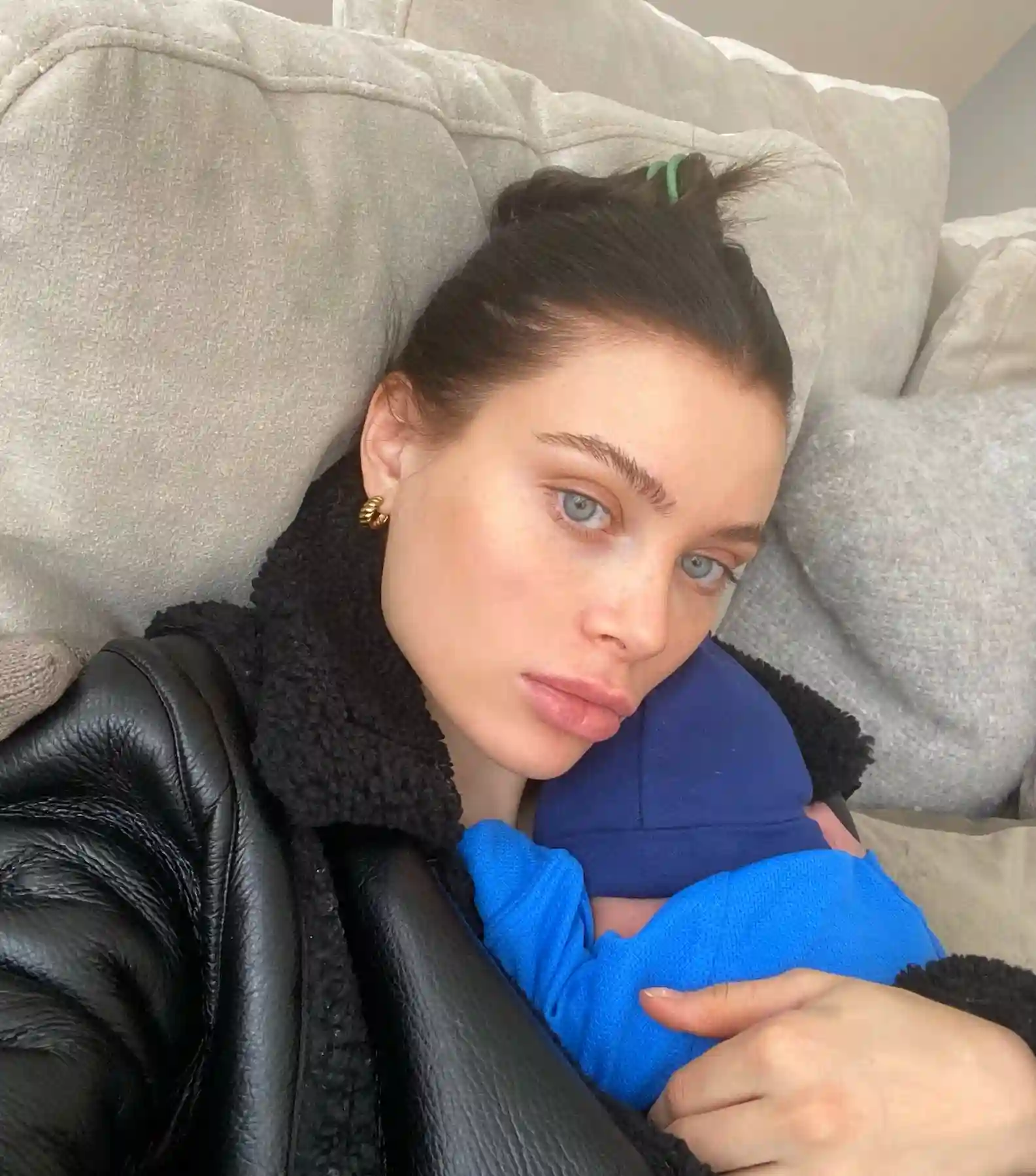 Lana Rhoades with her baby 1