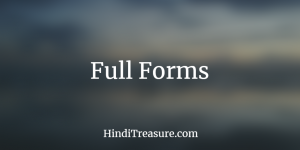 hindi full forms